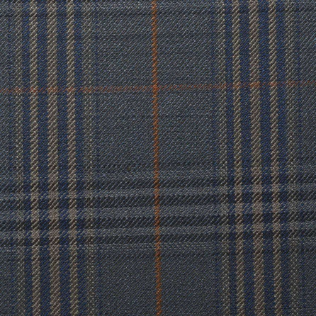 D589/1 Vercelli CX - Vải Suit 95% Wool - Xanh Dương Caro